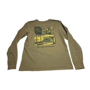 Life Is Good Crusher Tshirt Green Bates Bed & Breakfast Psycho Movie Wmn. Size M